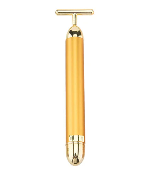 24K Gold Facial Roller Massager – Ultrasonic Anti-Aging Beauty Tool