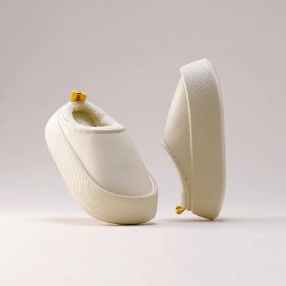 Waterproof Plush Cotton Slippers for Indoor Comfort