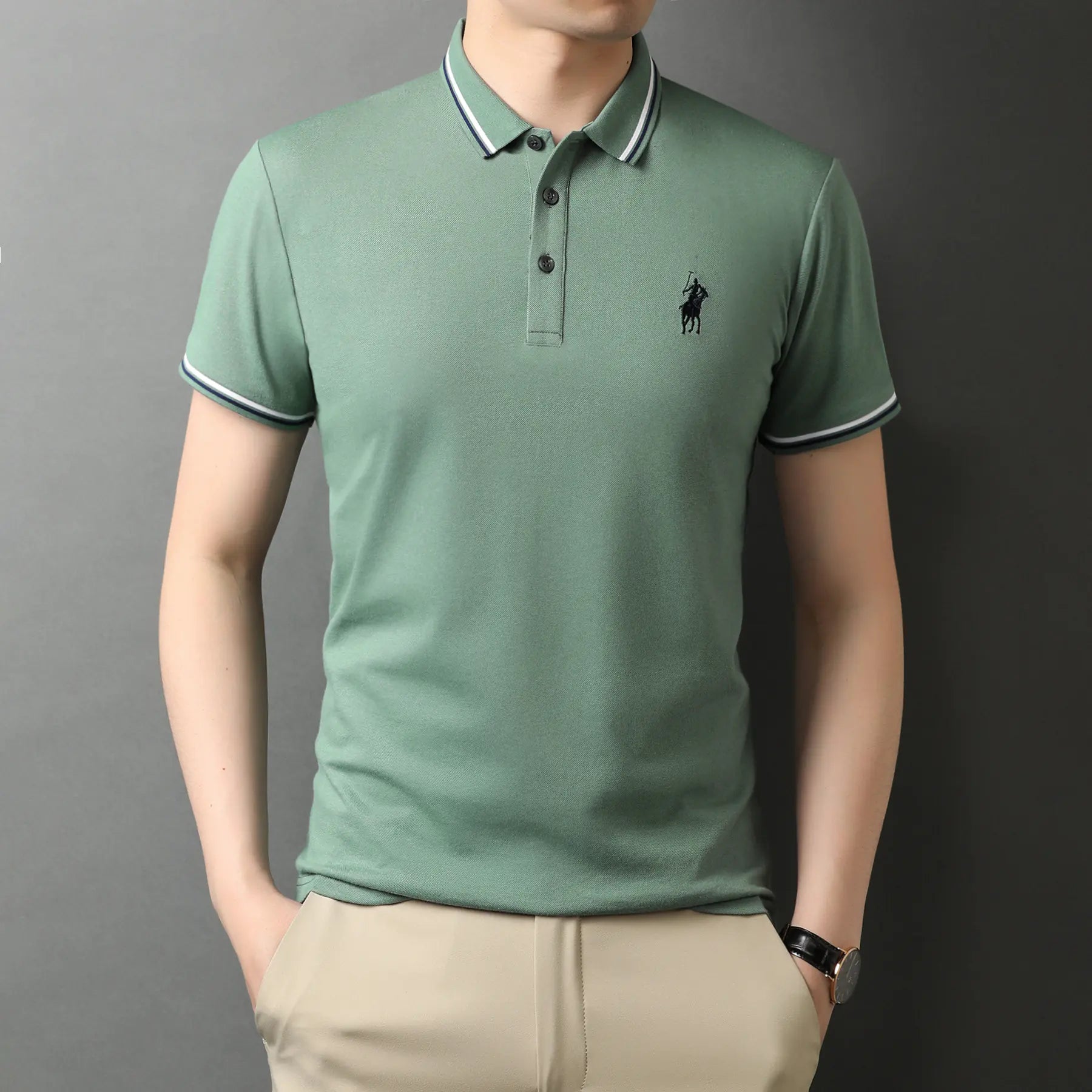 Yacht 2023 Summer Men's Short Sleeve Polo Shirt