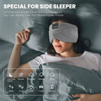 Bluetooth White Noise Sleep Eye Mask – 20 Sounds, Music & 100% Light Blocking
