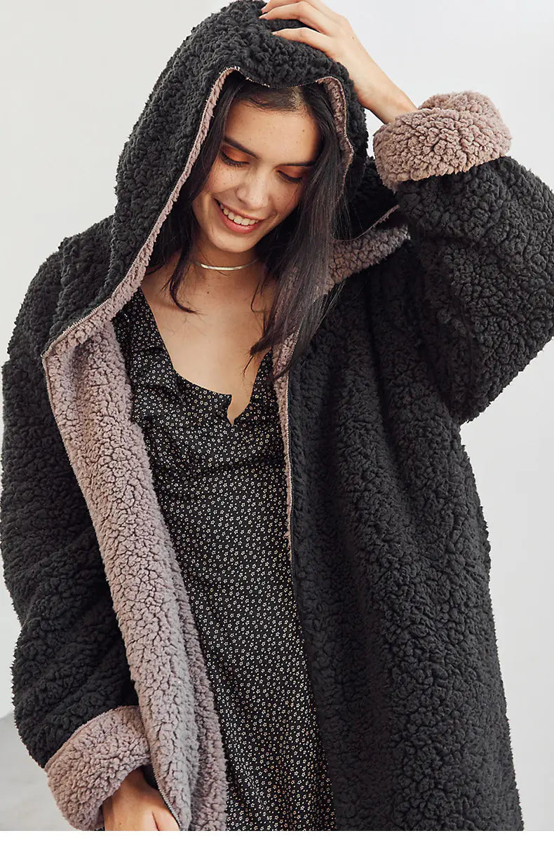 Double-Sided Terry Coat for Women – Cozy & Stylish Lazy Coat