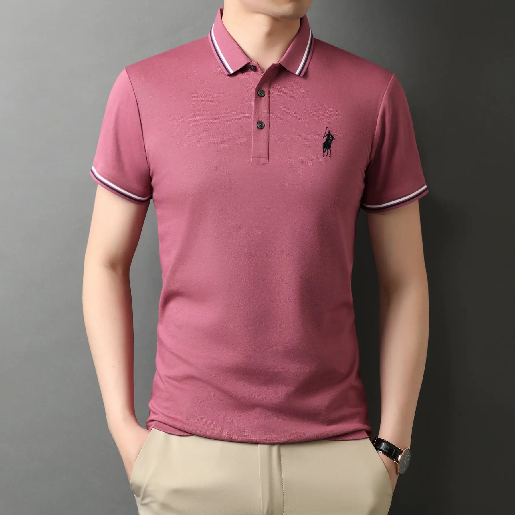 Yacht 2023 Summer Men's Short Sleeve Polo Shirt