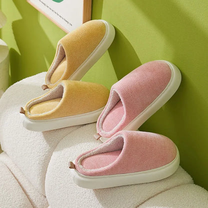 Velvet Cotton Indoor Slippers | Lightweight Indoor Winter Wear