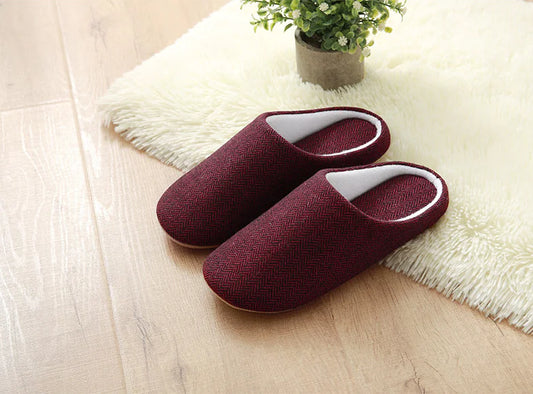 Men’s Cotton-Linen Indoor Slippers | Soft Lightweight Home Comfort