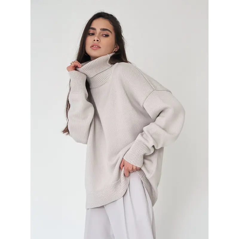 Winter Maternity Sweater - Korean Style Oversized Knit