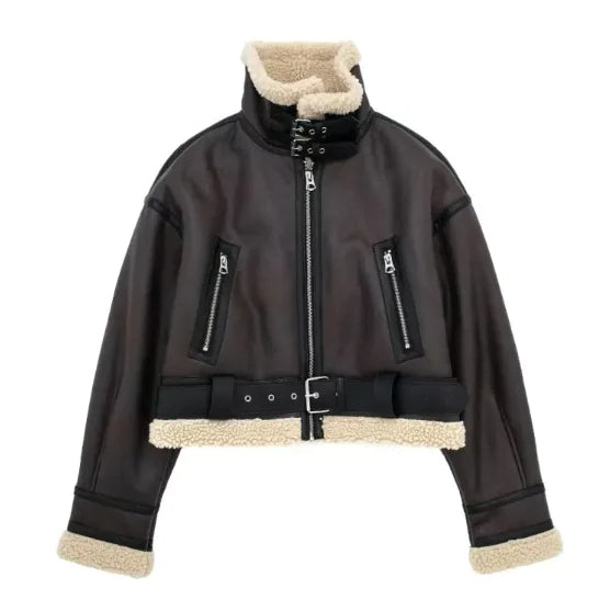 Women’s Fashion Double-sided Short Jacket – Stylish Loose Fit for Adults