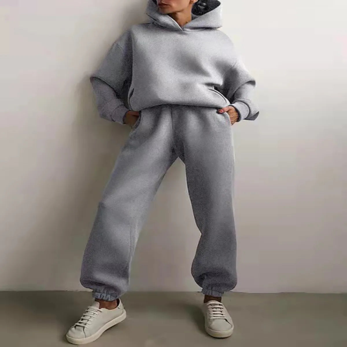 Casual Hooded Sweater Set – Two-Piece Corduroy Hoodie & Pants for Cozy Everyday Style