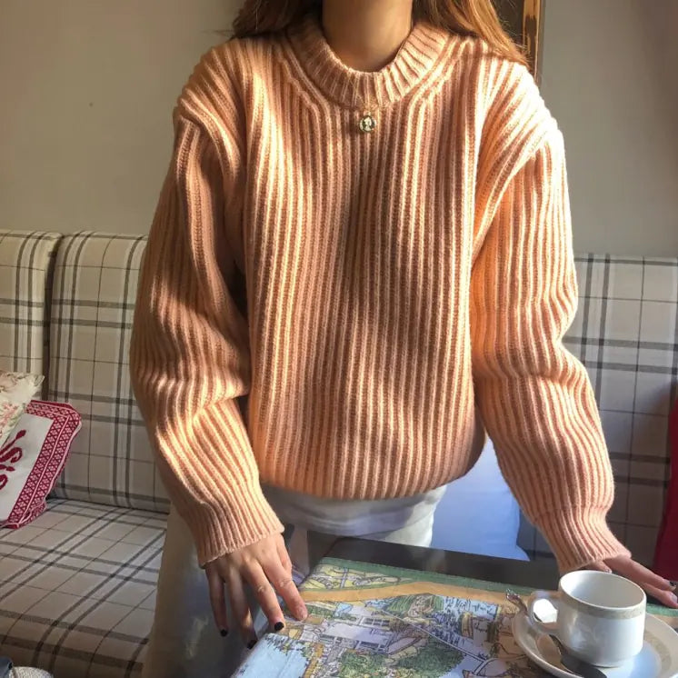 Korean Chic Oversized Thick Knit Sweater 30314